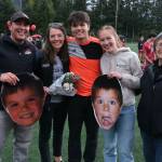Juneau-Douglas High School: Yadaa.at Kalé senior Alex Mallott and family at Adair-Kennedy pitch on Saturday. (Klas Stolpe / For the Juneau Empire)