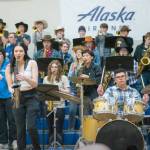 The student band performs at Thunder Mountain High School. (Screenshot from student film Digging a Hole in the School Budget)