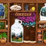 Curiosities of Alaska by Junnie Chup, which won first place in Kindred Posts 2024 statewide postcard art contest. (Photo courtesy of Kindred Post)