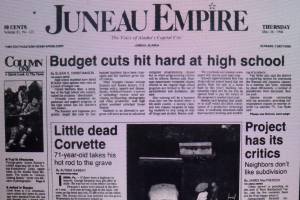 The front page of the Juneau Empire on May 26, 1994. (Mark Sabbatini / Juneau Empire)