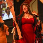 Avery Herrman-Sakamoto dances for Celebrations Grand Entrance. (Jasz Garrett / Juneau Empire)