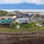 A view of Angoon from a floatplane on Friday. (Jasz Garrett / Juneau Empire)