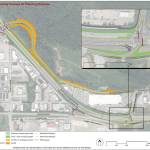 A map shows a recommended alternative of a partial access signal with pedestrian crossing and a Glacier Lemon Spur extension. (Data from Planning and Environmental Linkages Study Report, Egan Drive and Yandukin Drive Intersection Improvements, provided by the Alaska Department of Transportation and Public Facilities)