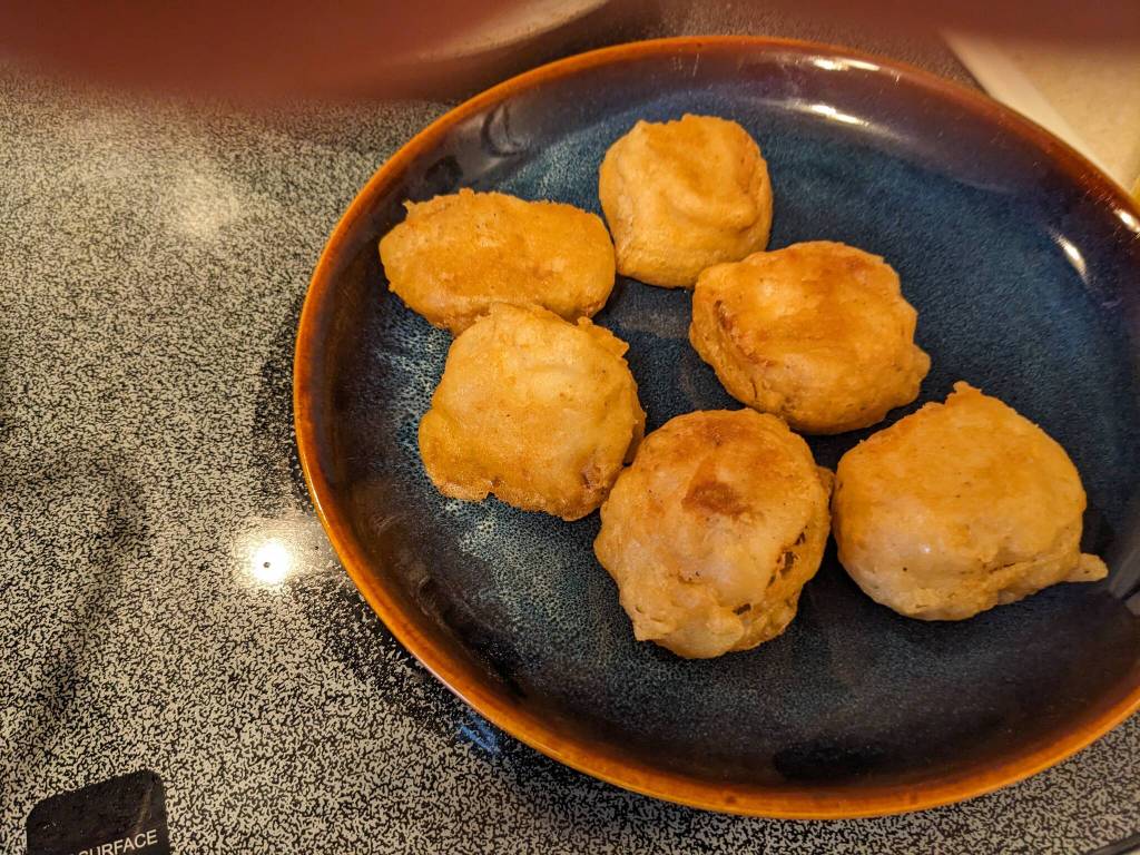 Fried fish fillets ready to serve. (Photo by Patty Schied)