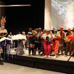 Participants in a costume contest gather on stage at Centennial Hall before the start of the Only Fools Run At Night on Friday. (Mark Sabbatini / Juneau Empire)