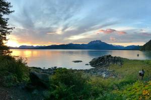 A hiker explores the Tongass National Forest. (U.S. Forest Service photo)