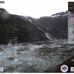 A snapshot of a recent image of Suicide Basin, updated at daily to sub-daily intervals. This was taken at 7:31 a.m. on July 19, 2024. The camera is placed at the basin entrance and faces northeast, into the basin. (Photo from National Weather Service Juneau)