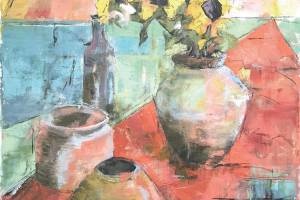 A painting by Juneau artist Timi Johnsons thats part of his Fugitive exhibit that will be on display at the Juneau Arts and Culture Center during First Friday in August. (Image courtesy of the Juneau Arts and Humanities Council)