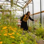 Sustainable Southeast Partnership Chilkat Valley Community Catalyst Katrina Aklá Hotch also works in and supports the Klukwan Aan Táayi (Community Garden) which was established in 2005. (Photo by Ḵaa Yahaayí Shkalneegi Muriel Reid)