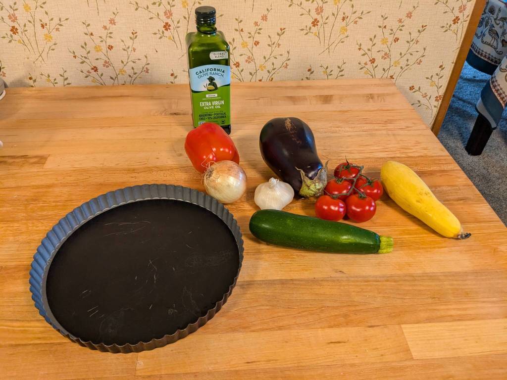 Ingredients for a ratatouille tart. (Photo by Patty Schied)