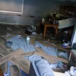 The aftermath of the flood is seen in Maggie Nolens basement apartment on Tuesday afternoon. (Jasz Garrett / Juneau Empire)