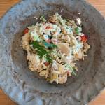 Curried rice artichoke salad ready to serve. (Photo by Patty Schied)