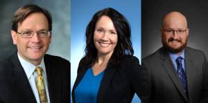 Finalists to be Bartlett Regional Hospitals new chief executive officer are, from left to right, Jon Friedenberg, Melanee Tiura and Joe Wanner. (Photos provided by Bartlett Regional Hospital)