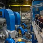 Sitka youth tour the City of Sitkas Blue Lake hydroelectric powerhouse during a Southeast Renewable Energy Camp. (Photo by Ryan Morse)