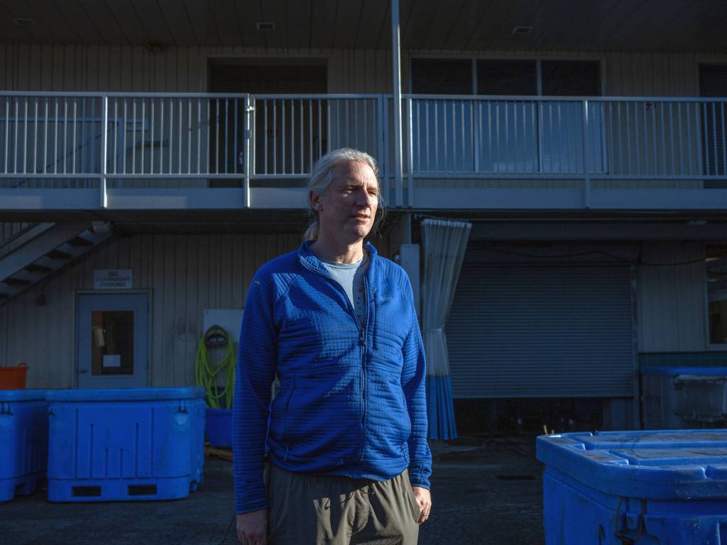 Tom Westhoff, who founded Coastal Cold Storage to serve the tiny minority of fishermen who market their fish directly to consumers, in Petersburg on Aug. 16, 2024. Over the last few years, the $6 billion Alaskan wild seafood market has been ensnared in a mix of geopolitics, macroeconomics, changing ocean temperatures and post-Covid whiplash that piled on top of long-building vulnerabilities in the business model. (Ash Adams/The New York Times)
