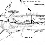 A Department of Highways map from 1975 showing the completed route of Egan Drive through Gastineau Channel. (Alaska Department of Transportation and Public Facilities)