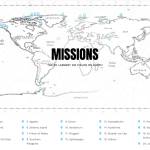 A map shows the 20 icefields Vincent Colliard and Børge Ousland plan to cross for their Ice Legacy project. (Map by Ice Legacy)