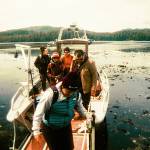 Back to Lands Week participants prepare to offload in Howkan. Over 100 ago, the villages of Howkan, Sukkwan and Klinkwan dissolved in order to form a school in the new village of Hydaburg. (Photo by Addy Mallott)