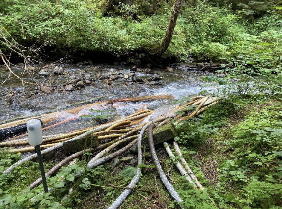 Kensington mines wastewater discharge into Sherman Creek. (Alaska Department of Fish and Game photo)