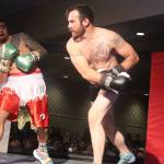 Maake Makke (left) ducks a punch from Kolbjorn Skafelstad (Mark Sabbatini / Juneau Empire)