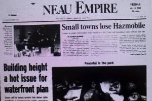 The front page of the Juneau Empire on Oct. 8, 2004. (Mark Sabbatini / Juneau Empire)