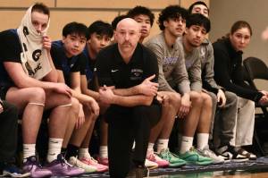 John Blasco, shown coaching the Thunder Mountain High School basketball team during the state tournament in March of this year, was honored as the Juneau Greater Chamber of Commerces citizen of the year at the organizations annual awards gala at Centennial Hall last Saturday. (Klas Stolpe / Juneau Empire file photo)