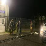 People are dropped off by a shuttle van at the citys cold-weather emergency shelter in Thane on Tuesday night. (Mark Sabbatini / Juneau Empire)