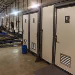 Three bathrooms with flush toilets and sinks are new additions to the citys cold-weather emergency shelter in Thane. (Mark Sabbatini / Juneau Empire)
