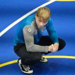 Juneau-Douglas High School: Yadaa.at Kalé Crimson Bears senior co-captain Colton Cummins during practice on Wednesday. (Klas Stolpe/Juneau Empire)