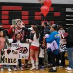 Juneau-Douglas High School: Yadaa.at Kalé volleyball senior Maxie Lehauli is honored before Friday nights game against Wasilla at the George Houston Gymnasium. (Klas Stolpe/Juneau Empire)