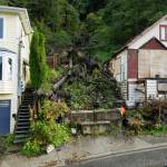 Debris left behind from a 2022 landslide, on Gastineau Avenue in Juneau on Sept. 26, 2024. Deadly landslides are increasing around the world, but in parts of Alaska, maps of the hazards remain controversial. (Christopher Miller/The New York Times)