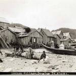 This undated photo from the Alaska State Library Historical Collections taken by Edward DeGroff shows the Douglas Indian Village. (Courtesy photo from the Delbert E. Replogle Photograph Collection)