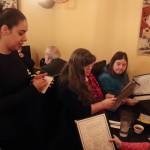 Sara Contreras, a server at El Sombrero, takes orders from (from left) Lucy Nelson, Leora Houtary and Destiny Sargeant on Saturday, the restaurants last day at the downtown location it has occupied for 45 years. (Mark Sabbatini / Juneau Empire)