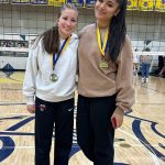 Juneau-Douglas High School: Yadaa.at Kalé Crimson Bears sophomore June Troxel and senior Lavinia Maake were selected to the Whalers Invite all-tournament volleyball team at Barrow High School in Utqiagvik, formerly known as Barrow. (Courtesy photo)