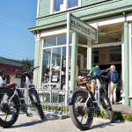 Local business and participant in Made in Skagway program Klondike Bikes which sells local products and rents out electric bikes to tour Skagway. (Photo by Shaelene Grace Moler)