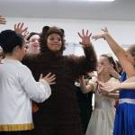Sammara Apango as the Dancing Bear is a party hit in Juneau Dance Theatres production of The Nutcracker during dress rehearsal Sunday at the JDT studio. (Klas Stolpe / Juneau Empire)