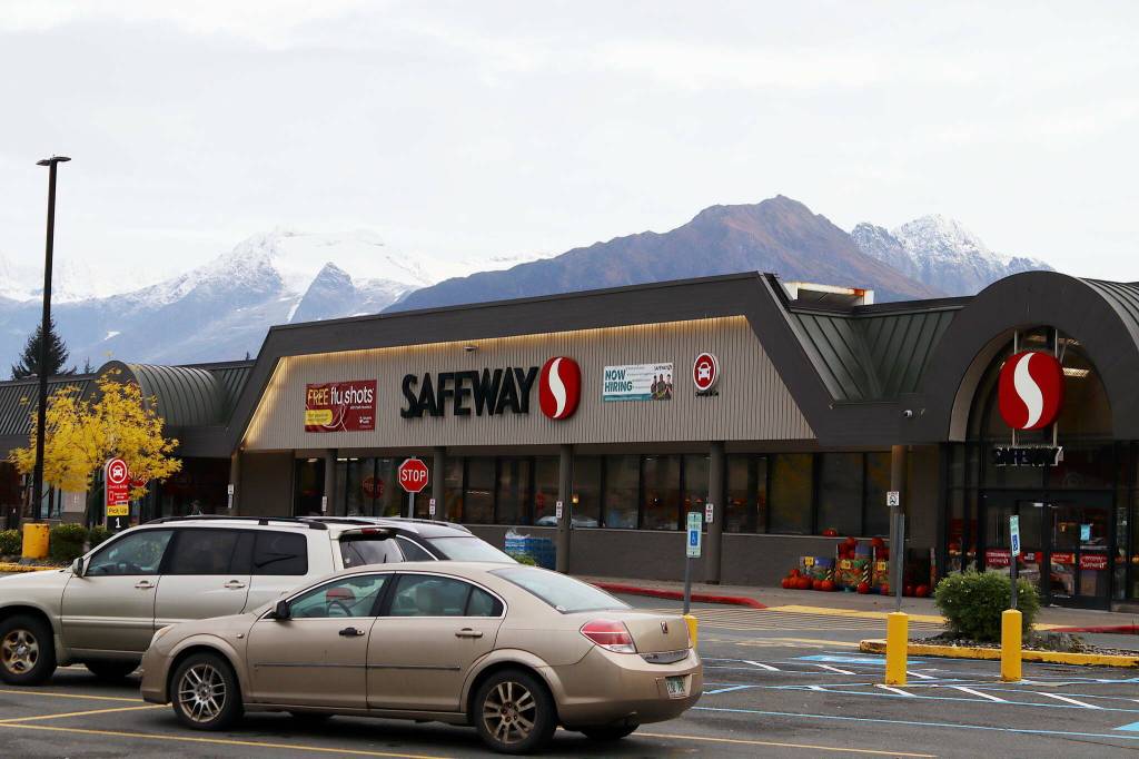 The Safeway supermarket in Juneau, seen here Oct. 4, 2023, was among those in Alaska set to be sold if its parent company, Albertsons Companies Inc., merged with Kroger Co., the parent company of Fred Meyer. (Mark Sabbatini / Juneau Empire file photo)