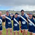 Smokin Old Geezers Jesse Stringer, Brandon Ivanowicz, Steve Ricci, Juan Orozco Jr., John Bursell and John Nagel at the USATF National Club Cross Country Championships on Saturday at University Place, Washington. (Photo courtesy S.O.G.)