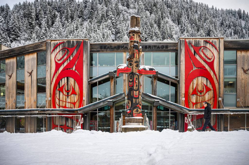 the Sealaska Heritage Institute, which represents the local Tlingit, Haida and Tsimshian cultures, has studios devoted to textile weaving, basketry and wood carving, in Juneau, Alaska, Nov. 27, 2024. The states capital, a popular cruise port in summer, becomes a bargain-seekers base for skiing, skating, hiking and glacier-gazing in the winter off-season. (Christopher S. Miller/The New York Times)