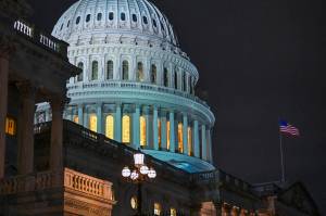 The U.S. Capitol on Wednesday. Funding for the federal government will lapse at 8:01 p.m. Alaska time on Friday if no deal is reached. (Kenny Holston/The New York Times)
