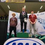 Ketchikan senior Titan Linne, Hoonah senior Krista Howland and Mt. Edgecumbe junior Elden Andrew were selected the Outstanding Wrestlers for the DI, Girls and DII divisions during the 2024 ASAA/First National Bank Alaska Wrestling State Championships on Saturday at Anchorages Alaska Airlines Center. (Klas Stolpe / Juneau Empire)