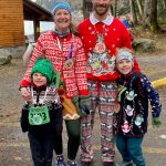 Winners of the Best Sweater Award at the Solstice Sweater Shuffle were the family unit of Calder Taintor, Keegan Jackson, Luke Taintor and Finn Taintor. (photo courtesy race directors)