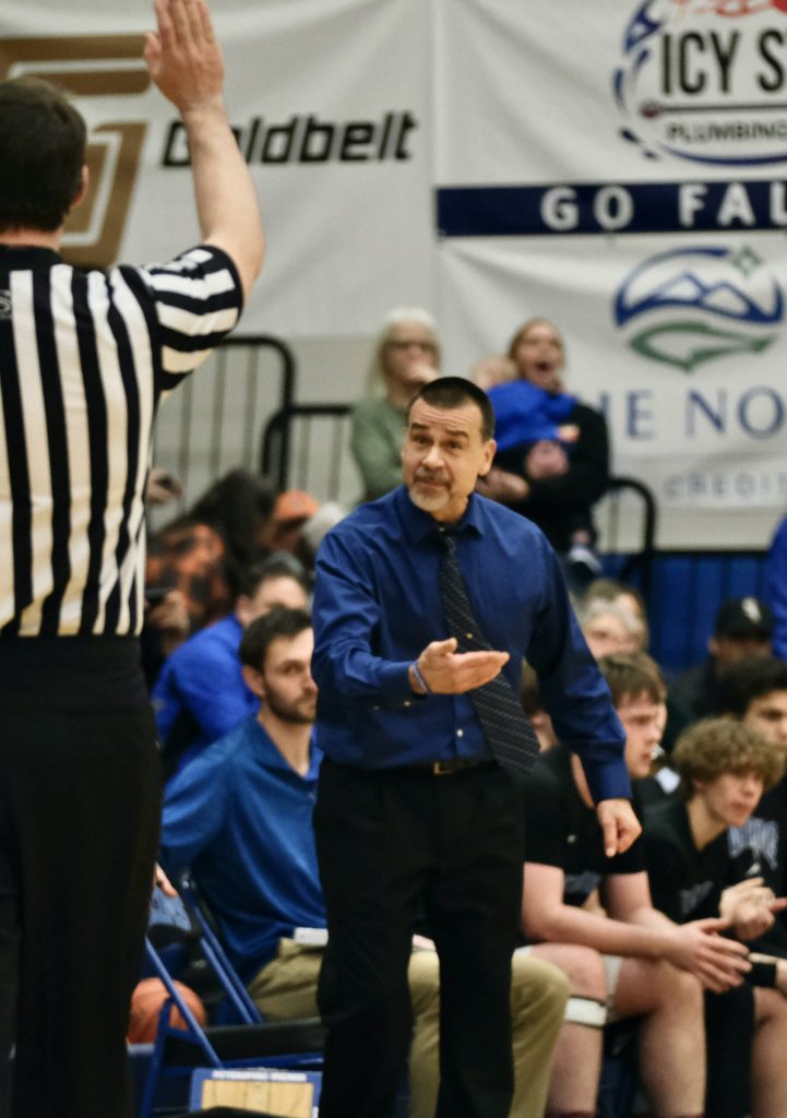 Petersburg coach Rick Brock was selected the 2A Boys Coach of the Year in March 2024 by the Alaska Basketball Coaches Association. (Klas Stolpe / Juneau Empire file photo)