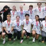The 32nd Annual Holiday Cup Soccer Tournament Seniors/College Division champions Iced Out pose Tuesday, Dec. 31, at the Dimond Park Field House after victory. (Klas Stolpe / Juneau Empire)