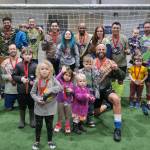The 32nd Annual Holiday Cup Soccer Tournament Classics Division champions Chilkat Bandits pose Tuesday, Dec. 31, at the Dimond Park Field House after victory. (Klas Stolpe / Juneau Empire)