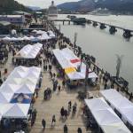 Hundreds of residents and cruise ship passengers visit the Juneau Maritime Festival at Elizabeth Peratrovich Plaza on Saturday, May 4, 2024. (Mark Sabbatini / Juneau Empire file photo)