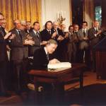 President Jimmy Carter signs the Alaska National Interest Lands Conservation Act on Dec. 2, 1980. (Photo courtesy of the Jimmy Carter Presidential Library)