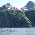 Boaters paddle Kenai Fjords National Park in summer 2024. The park was created in 1980 as part of the Alaska National Interest Lands Conservation Act. (Photo by Ned Rozell)