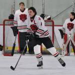 Juneau-Douglas High School: Yadaa.at Kalé senior Luke Bovitz (#4). (Klas Stolpe / Juneau Empire)