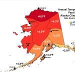 A 50-year change in annual average temperature from NOAA/NCEI climate division data as of 2023. (Alaska Center for Climate Assessment and Policy)